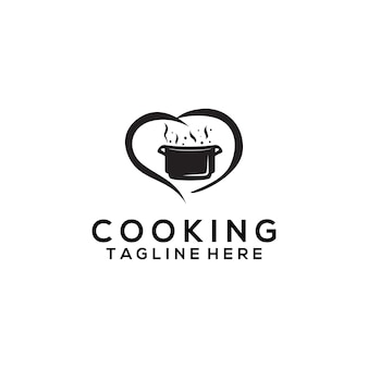 Logo-vorlagenvektor kochen. kochlogo für unternehmen