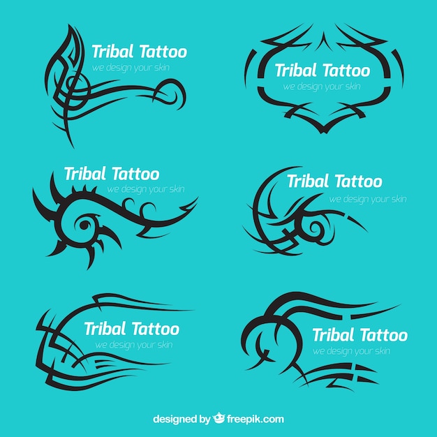 Logos sammlung von tribal tattoos