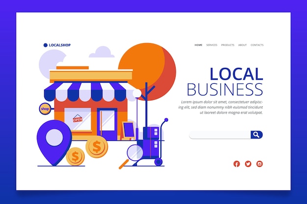 Lokale Business-Landingpage