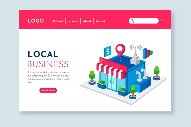 Lokale Business-Landingpage