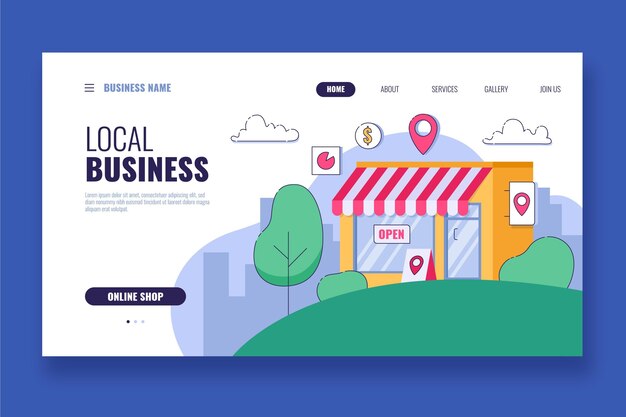 Lokale Business-Landingpage