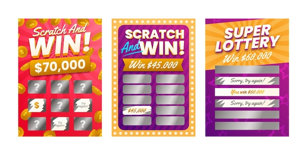 Lotteriescheinillustration mit farbverlauf