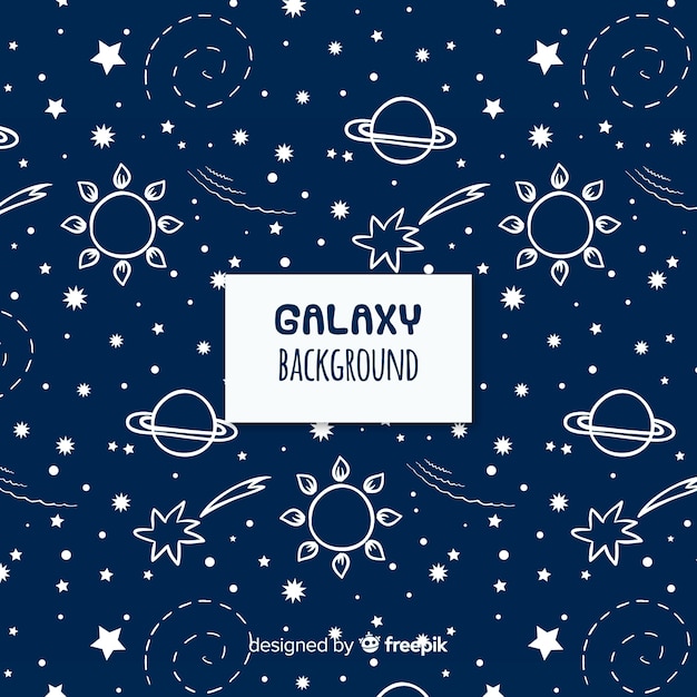 Lovely Hand gezeichneten Galaxie Hintergrund