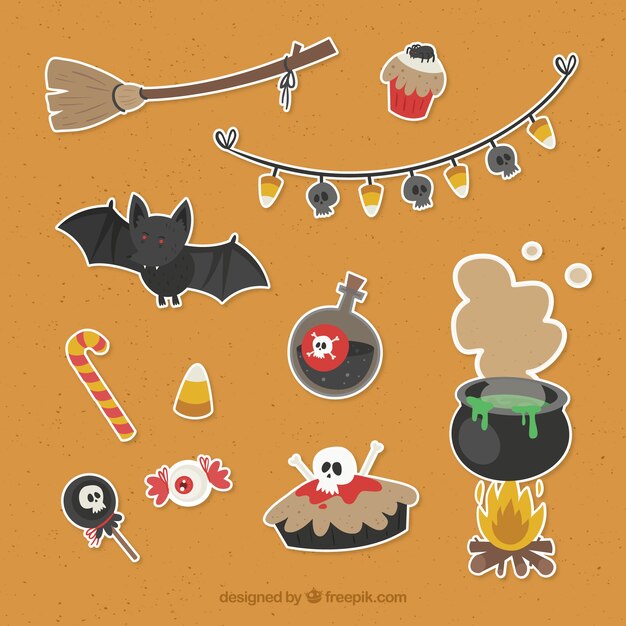 Lovely Pack von Halloween-Elementen