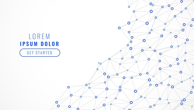 Low Poly Digital Network Mesh Lines Hintergrund