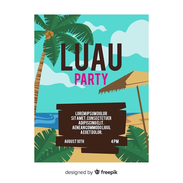 Luau party banner