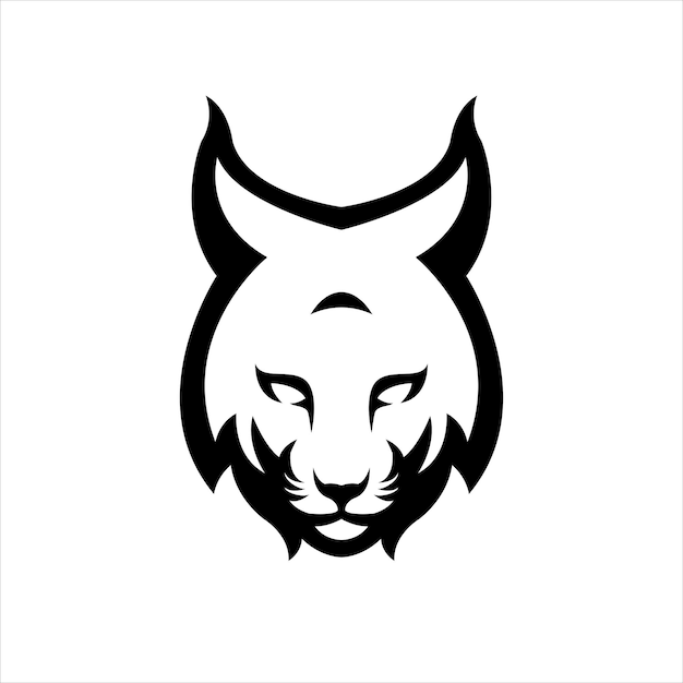 Luchs einfaches maskottchen-logo-design