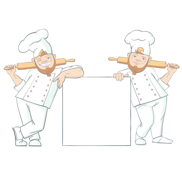 Kostenloser Vektor lustige bäcker-zeichen-illustration