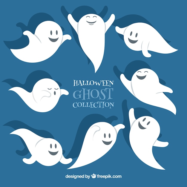 Lustige Halloween-Hand gezeichnete Geister