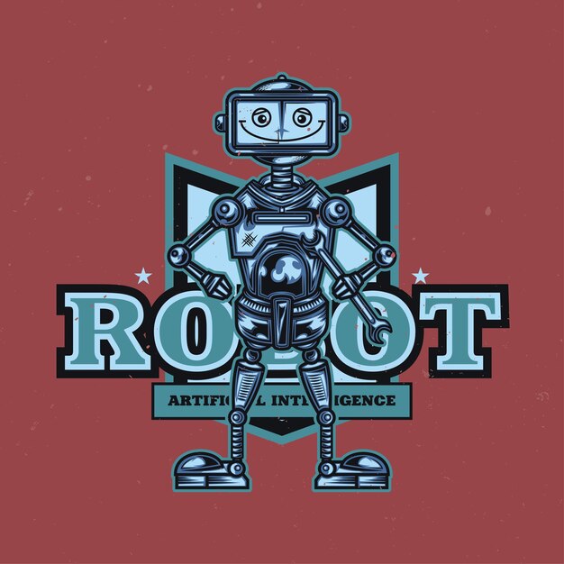 lustige Roboterillustration