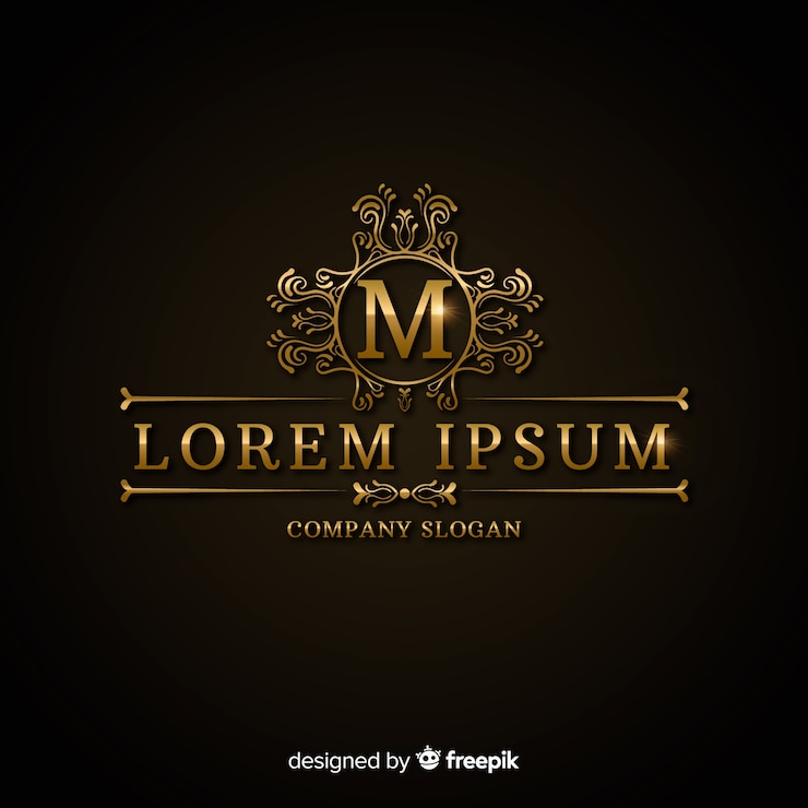 Kostenlose Vektor luxuriöse goldene logo-vorlage