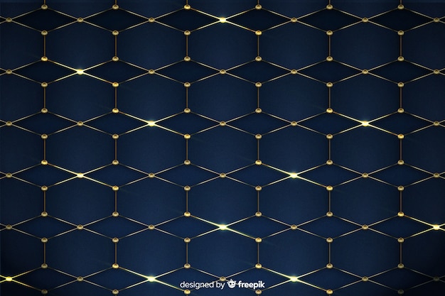 Luxuriöser hintergrund mit hexagonformen