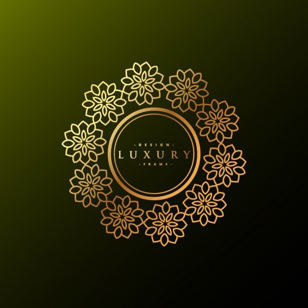 Kostenloser Vektor luxus blumenlogo