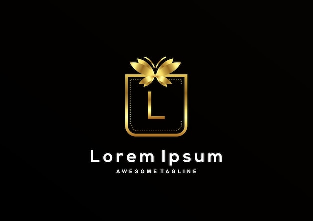 Kostenloser Vektor luxus-letter-l-logo-design-kollektion