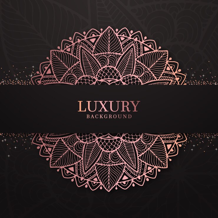 Kostenlose Vektor luxus mandala hintergrund