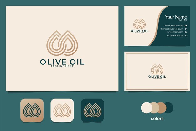 Olivenol Etiketten Premium Vektor
