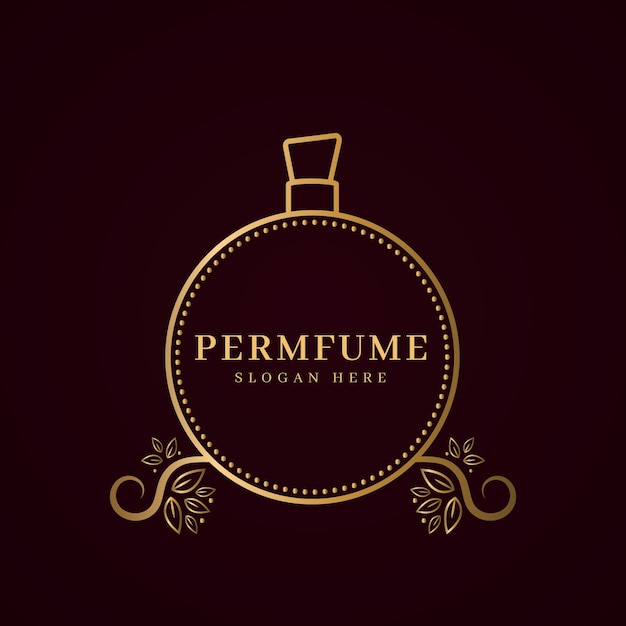 Kostenloser Vektor luxus-parfüm-logo-konzept