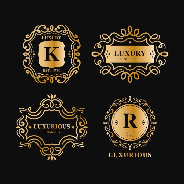 Luxus retro-logo-auflistung