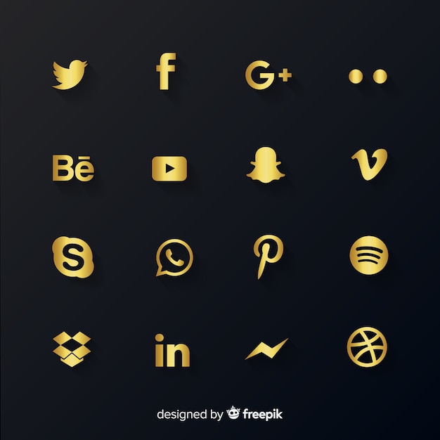 Luxus-Social-Media-Logo-Sammlung