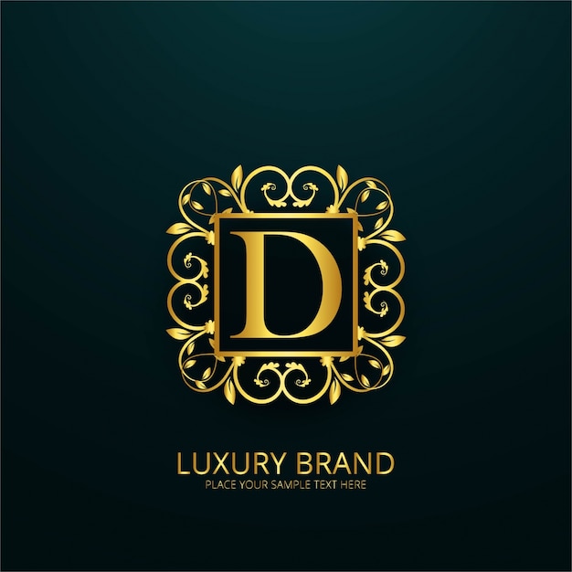 Kostenloser Vektor luxusmarke logo hintergrund
