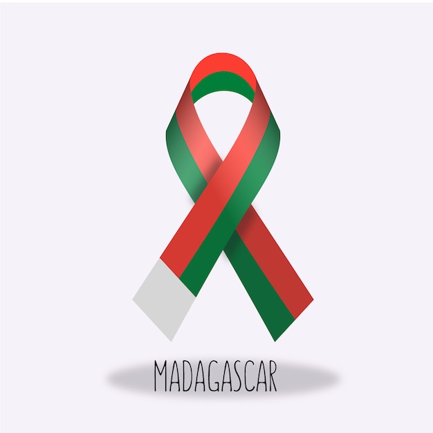 Madagaskar-Flaggenbandentwurf