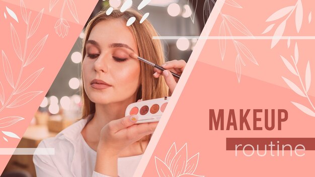 Mädchen mit Make-up Tutorial Youtube Thumbnail