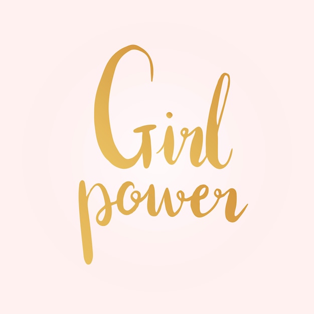 Mädchen Power Typografie Stil Vektor