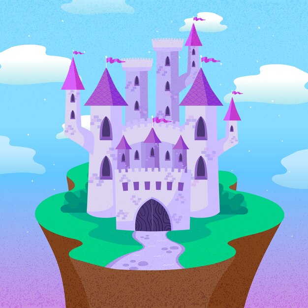 Märchenschloss eines kleinen grünen Landes