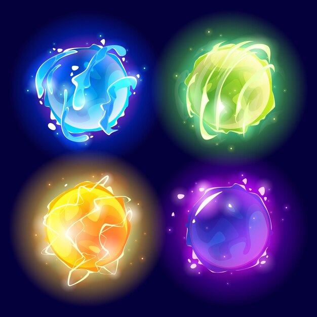 Magischer Energiekugel für das Spiel Power Orb Glow-Symbol