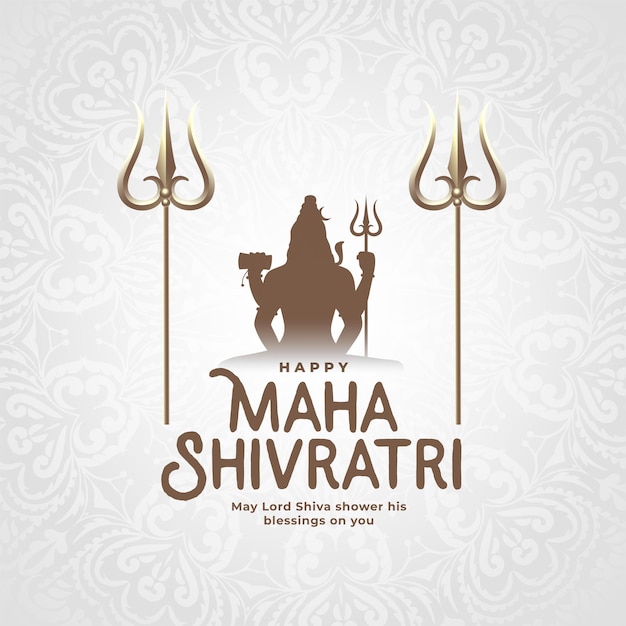 Maha shivratri indisches festivalkartendesign