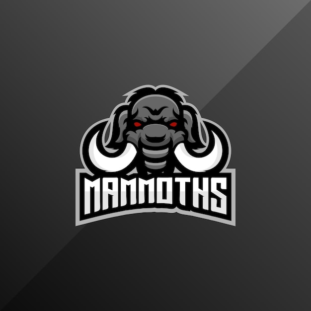 Kostenloser Vektor mammoths-logo-esport-team-design-gaming-maskottchen