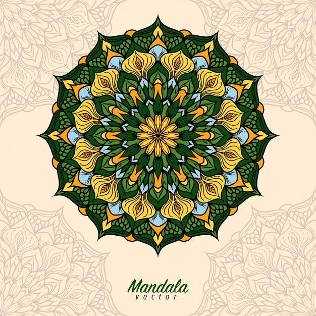 Indischer Mandala Hintergrund Kostenlose Vektor
