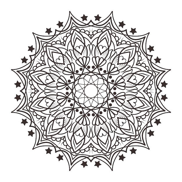 Mandala Hintergrund Sterne Design