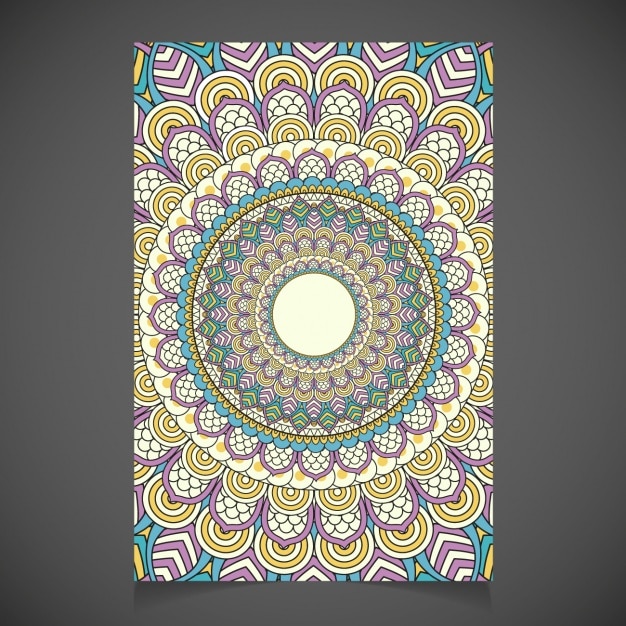 Kostenlose Vektor mandala kartenentwurf
