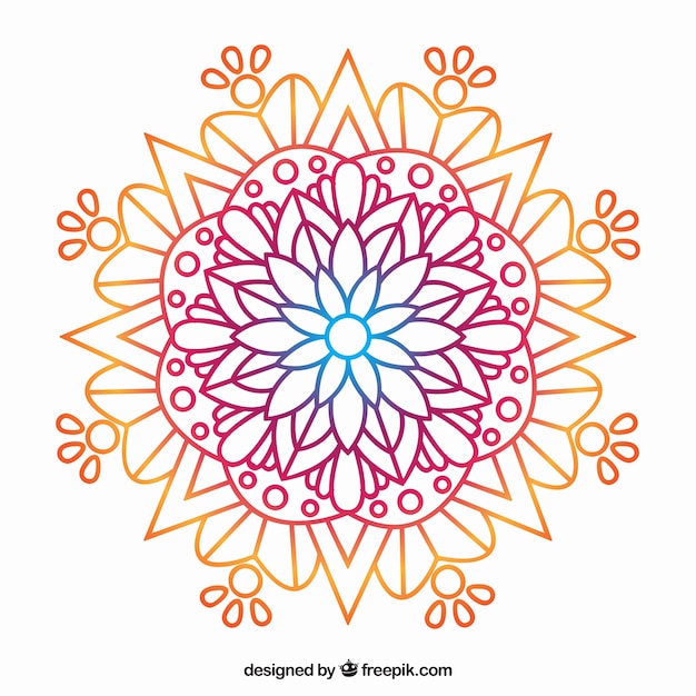 Mandala mit farben