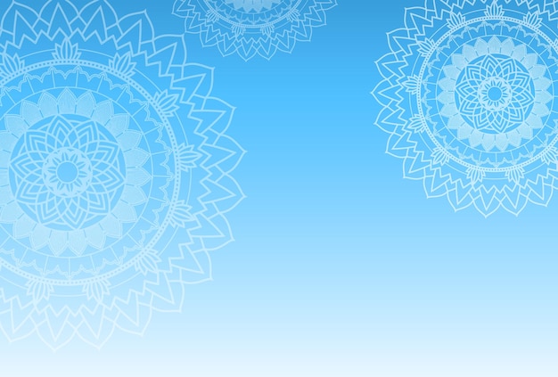 Mandala-Muster auf blauem Hintergrund