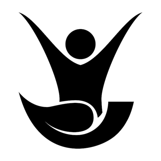 Kostenloser Vektor mann und blatt-logo-symbol-vektor