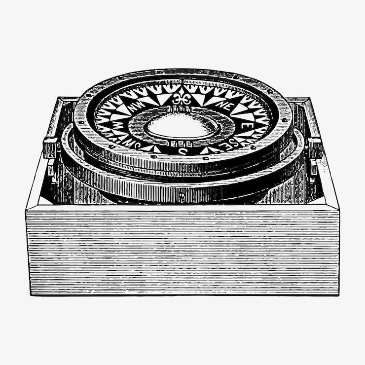 Kostenlose Vektor mariner kompass vintage design