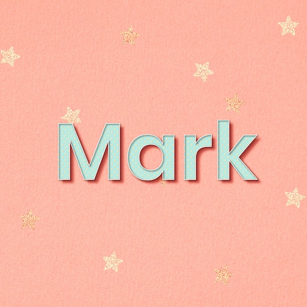 Mark name wortkunst typografie