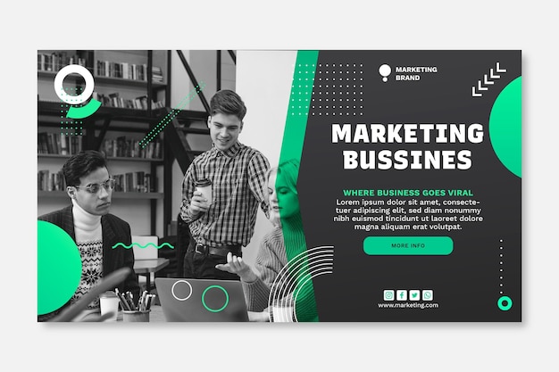 Kostenloser Vektor marketing business banner vorlage