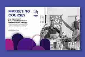 Kostenloser Vektor marketing business banner