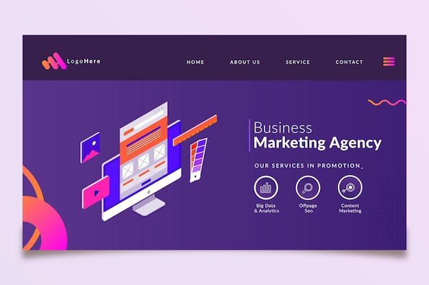 Marketing Business Landing Page Vorlage