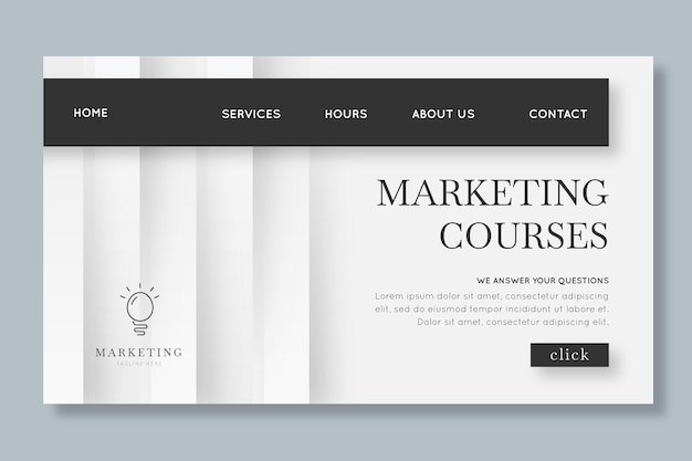 Marketing Business Landing Page Vorlage