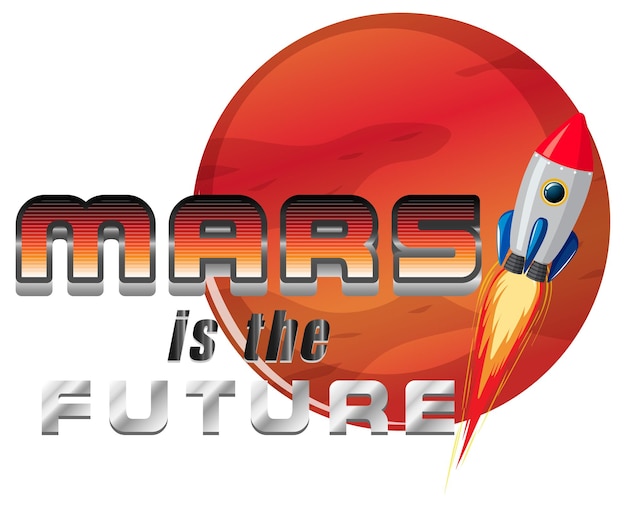 Mars ist das wort-logo-design der zukunft