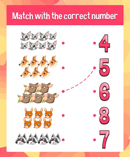 Match by count mit verschiedenen arten von tieren