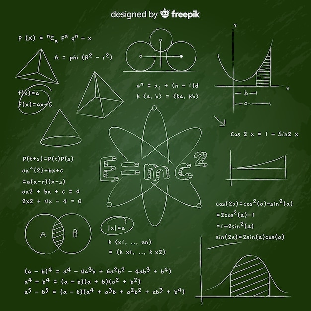 Kostenloser Vektor math hintergrund