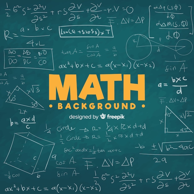 Kostenloser Vektor math tafel hintergrund