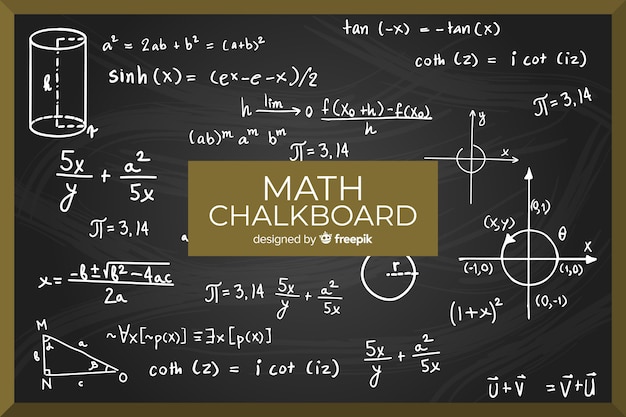 Kostenloser Vektor mathe realistische tafel hintergrund