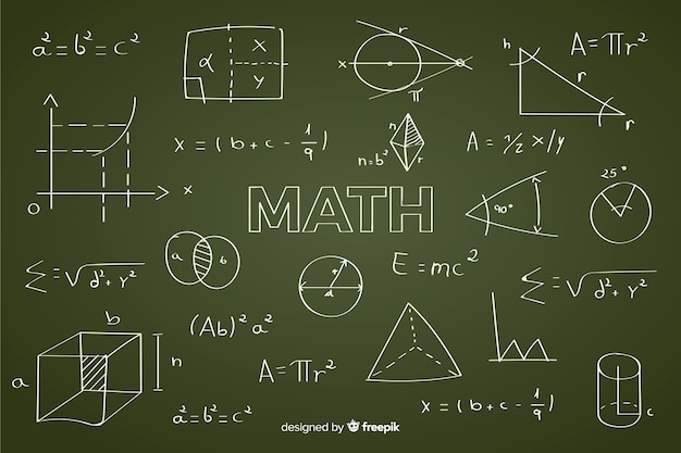 Kostenloser Vektor mathe realistische tafel hintergrund