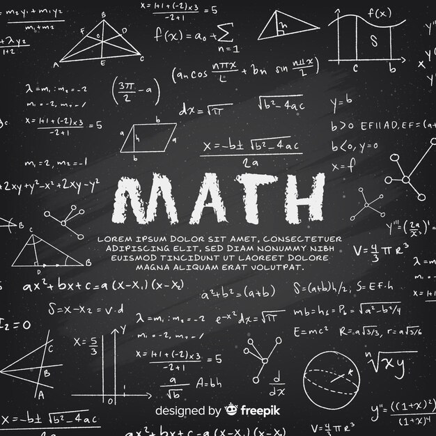 Mathe realistische Tafel Hintergrund